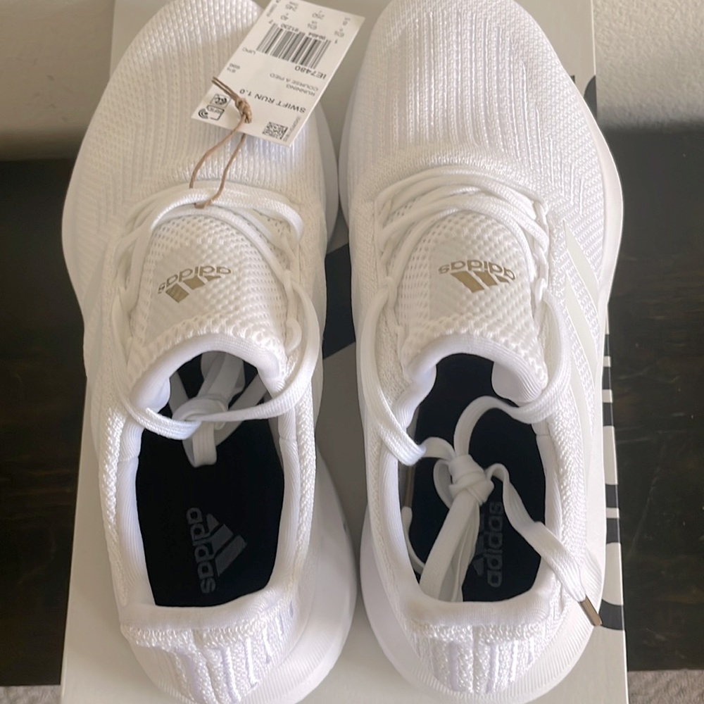 adidas White Athletic Running Shoes - Picture 4 of 5